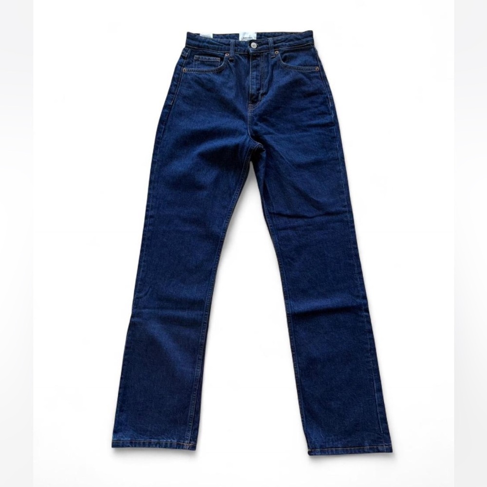 Reformation Dark Blue Straight Leg Jeans